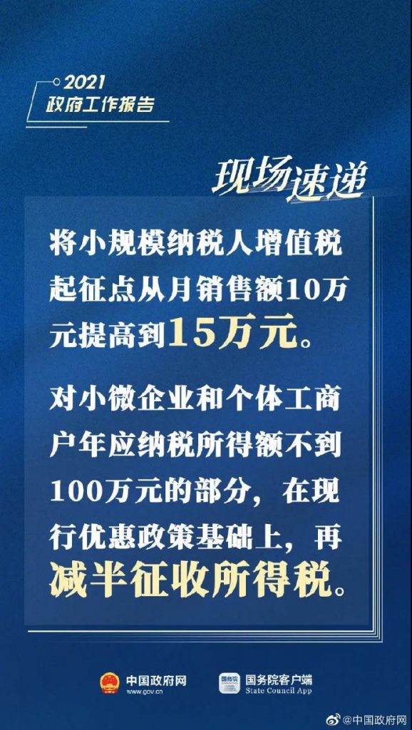 2021兩會重磅消息！增值稅起征點提高！